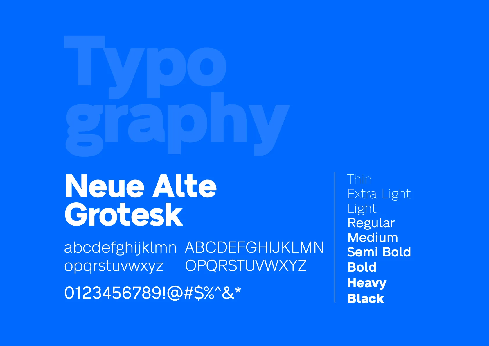 Typography: Neue Alte Grotesk