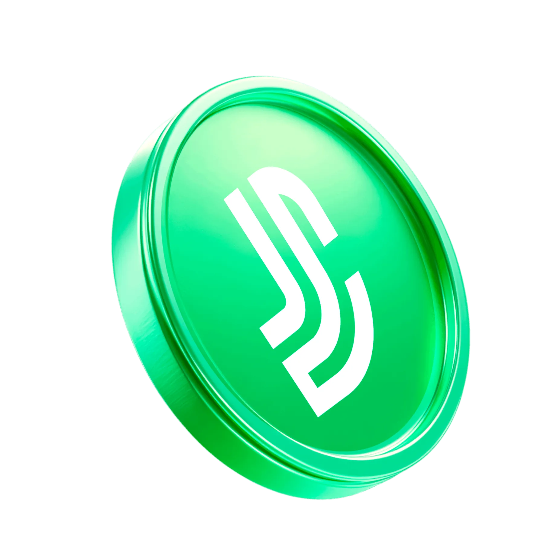 Jessie mark as a green glass coin