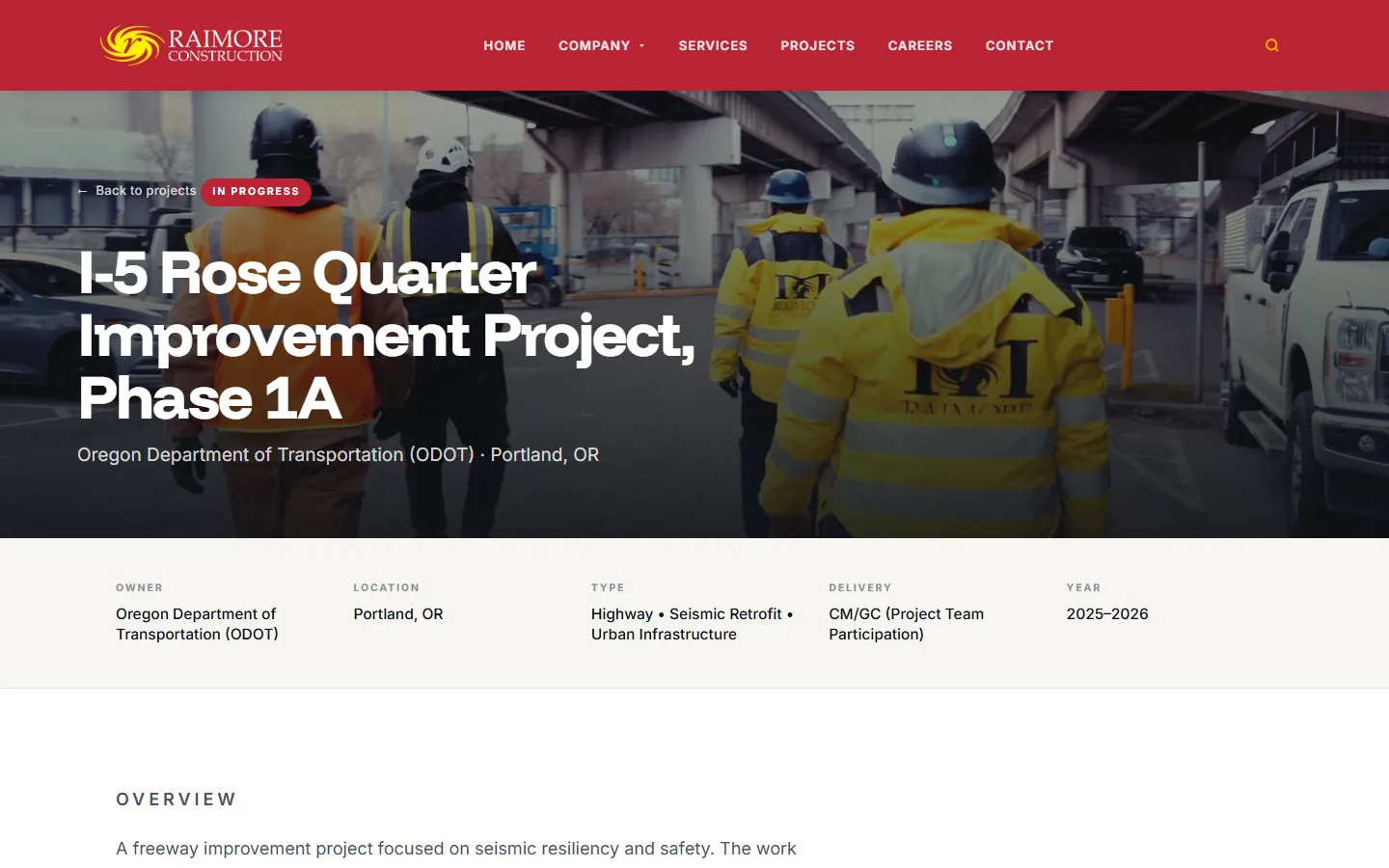 Project page for the I-5 Rose Quarter Improvement Project